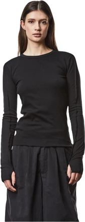 Thom Krom W TS 561 Longsleeve - Dames - Longsleeves - Zwart - M - Katoen - Tops