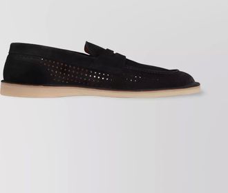 Dolce & Gabbana round toe leather loafers