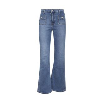 7 For All Mankind Flared Jeans, female, Blue, Size: W25 Modern Dojo Tailorless Jeans
