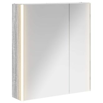 vidaXL Armario Con Espejo De Ba&ntilde;o Gris Sonoma 63,5 X 15,5 X 70 Cm Vidaxl
