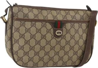 Gucci Pre-owned Cross Body Bags, female, Beige, Size: ONE SIZE Pre-owned Canvas Cross Body Bag