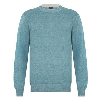 Fedeli Round-neck Knitwear, male, Blue, Size: M Round-neck Knit Sweater