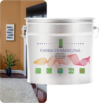 OEM Pintura Cer&aacute;mica Para Paredes, Lavable, Beige Pastel, 2 L, Resistente A Las Manchas