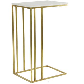 Light & Living Light&living - tavolino Roshan marmo bianco e bronzo antico