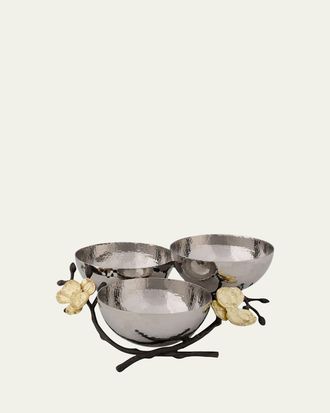 Michael Aram Gold Orchid Triple Nut Dish