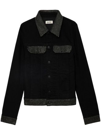 Zadig&Voltaire Kioky denim jacket - women - Organic Cotton/Elastane - L - Black