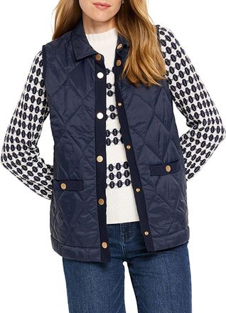 Nic+Zoe Nic+Zoe Petite Knit Trim Puffer Vest