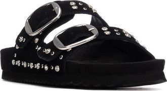Xti Womens Suede Double Strap Buckle Sandals