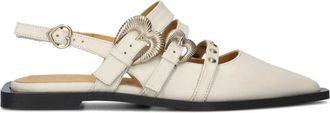 Toral Shoes Witte Madison Slingback Schoenen - Dames - Ballerinas - Wit - 38 EU - Schoenen