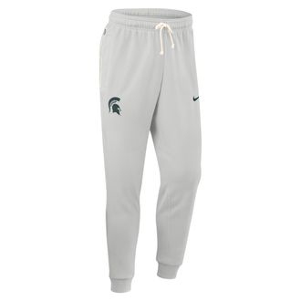 Nike Michigan State Sideline Nike Mens Dri-FIT College Taper Pants in Grey | 03B00BBMST-TLY