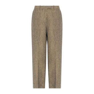 Officine G&eacute;n&eacute;rale Wide Trousers, female, Beige, Size: M Azora Linen Trousers
