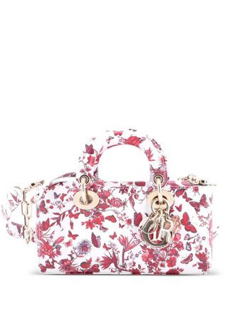 Dior Borsa a tracolla Lady D-Joy piccola in pelle con stampa - Multicolore