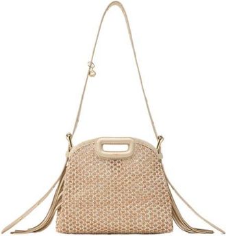 Maje Miss M mini net bag in Nude at Nordstrom, Size Medium