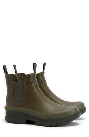 Barbour Nimbus Chelsea Rain Boot in Olive/Ochre at Nordstrom, Size 10