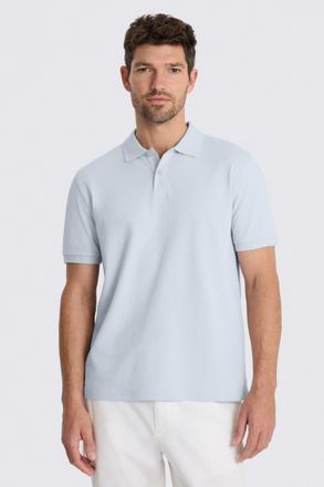 Moss Light Blue Cotton Piqu&eacute; Polo Shirt