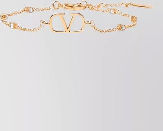 Valentino Garavani vlogo signature metal bracelet swarovski crystals