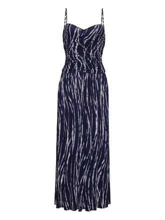 Cara Cara ruched midi dress - women - Viscose/Spandex/Elastane - S - Blue