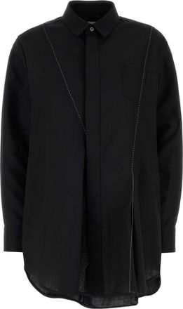 sacai Black Polyester Blend Shirt