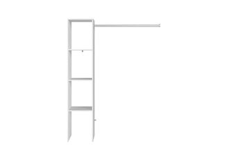 Concept Usine Vestidor con 3 estantes + 1 armario de dise&ntilde;o y pr&aacute;ctico blanco