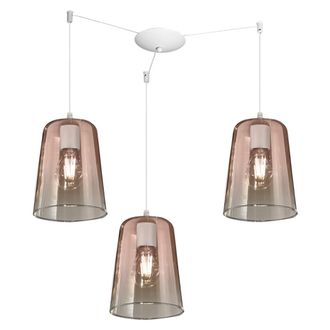 Top-Light Lampadario Top Light Shaded 1164bi S3 S Ra E27 Led Vetro Rame Lampada Soffitto Moderna