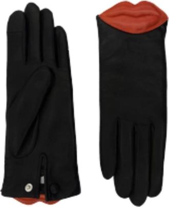 Agnelle Womens Seylma Gloves In Tnoir/cardinal