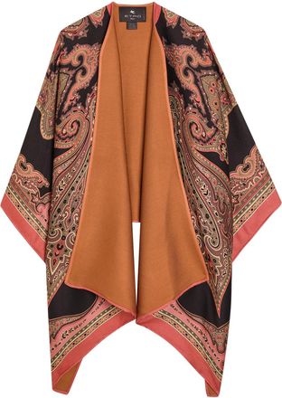 Etro Patterned-jacquard Wool-blend Cape - No Colour - One Size