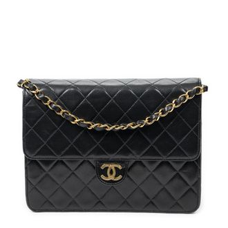 Chanel CC Push Lock Straight Single Flap Schoudertas