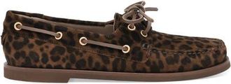 Gianvito Rossi Vand&eacute;e Mocassin in Leopard Print Suede at Nordstrom, Size 36.5