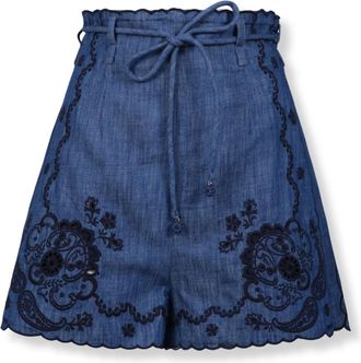 Zimmermann Denim Shorts - Dames - Denim shorts - Blauw - M - Denim - Korte Broeken