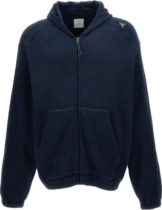 Roa Blue Cotton Waffle Hoodie