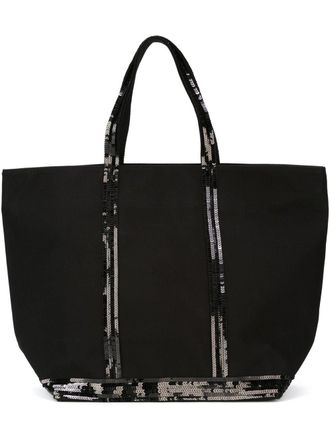 Vanessa Bruno sequin trim shopping tote - Nero