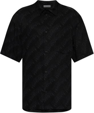 Balenciaga S/S Large Fit Shirt - Heren - Korte mouwen Overhemden - Zwart - XL - Overhemden