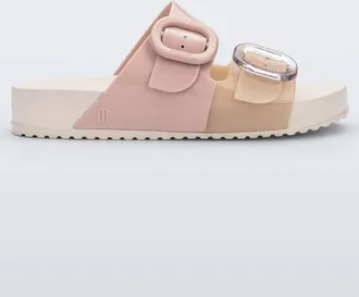 Melissa Womens Cozy Platform Slide Sandal In Beige/pink