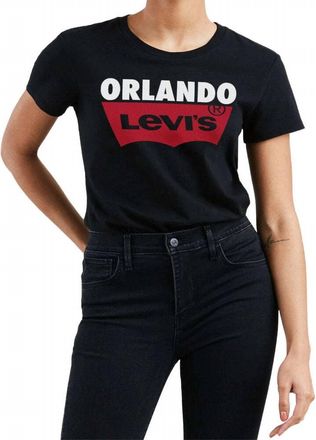 Levi's Batwing Logo Cotton Cities T Shirt In Black