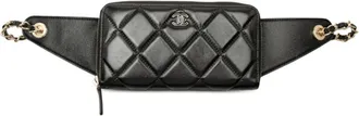 Chanel Black Leather Chain/Shoulder Wallet (Pre-Owned)