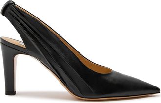 Gabriela Hearst Amari 90 Leather Slingback Pumps - Black