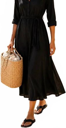 Xirena Womens Hollie Linen Dress In Black