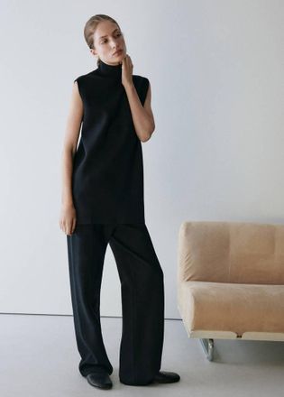 Mango Top punto Milano nero - Donna - S - MANGO