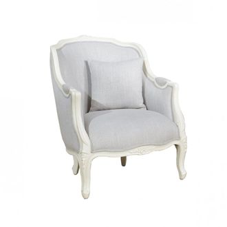 Robin des Bois Sill&oacute;n berg&egrave;re en hevea y tela efecto lino n&aacute;car