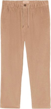 Ami Corduroy broek met trekkoord - Heren - Straight fit broeken - Beige - W36 - Katoen - Broeken
