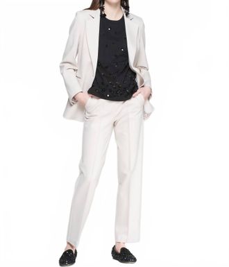 Vilagallo Elisa Straight-Leg Trouser In Beige