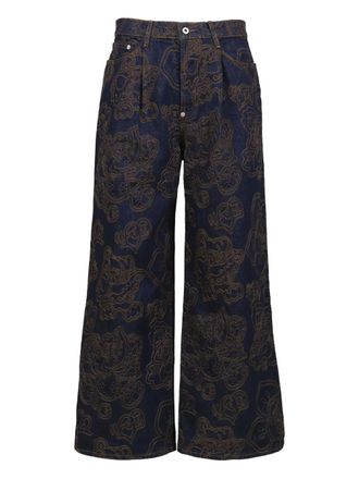 Kenzo x Verdy embroidered jeans - Blue