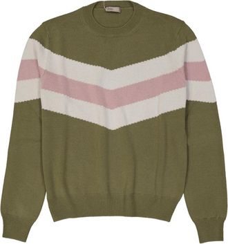 Herno Wollen Trui - Heren - Ronde hals truien - Groen - L - Wol - Truien & Vesten