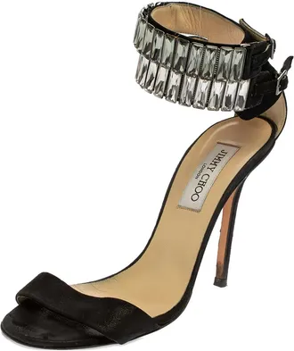 Jimmy Choo London Sandali in pelle con tacco 115mm - Nero