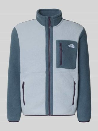 The North Face Fleecejacke mit Logo-Stitching Modell Yumiori in Rauchblau, Gr&ouml;&szlig;e XXL