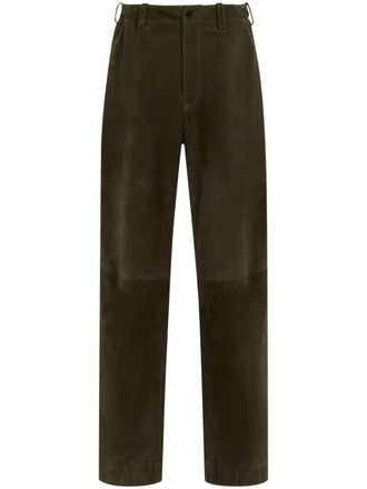 Marni Pantaloni a gamba ampia in pelle - Nero