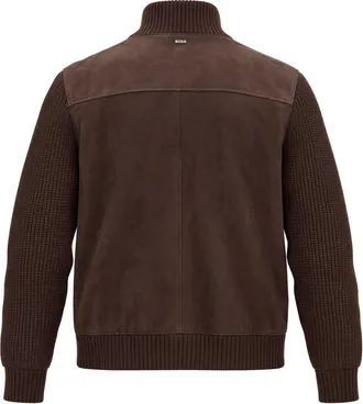 HUGO BOSS Suede Jacket - Brown