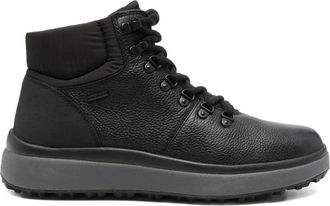Geox Granito + Grip lace-up padded collar boots - men - Polyester/Bovine Leather/Polyurethane/Polyester/Rubber - 45 - Black