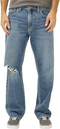 Silver Jeans Co Relaxed Straight Leg Jeans in Throwback at Nordstrom, Size 40 X 32