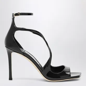 Jimmy Choo London Azia sandals in black patent leather